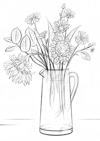 דפי צביעה פרחים (להדפסה) - דף מס. 104
