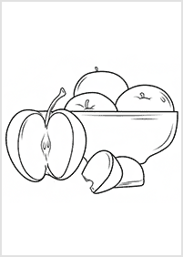 דפי צביעה פירות תפוח - 2