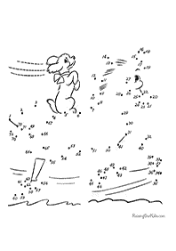 חיבור קו נקודה - דפי עבודה לילדים - דף מס. 104