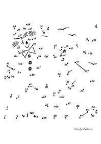 חיבור קו נקודה - דפי עבודה לילדים - דף מס. 106