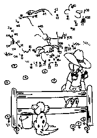 חיבור קו נקודה - דפי עבודה לילדים - דף מס. 49