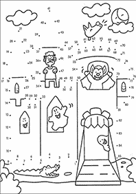 חיבור קו נקודה - דפי עבודה לילדים - דף מס. 62