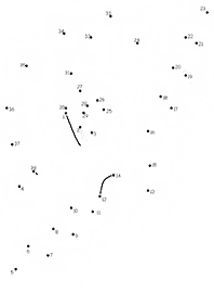 חיבור קו נקודה - דפי עבודה לילדים - דף מס. 65