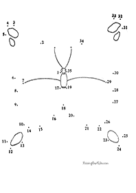חיבור קו נקודה - דפי עבודה לילדים - דף מס. 83