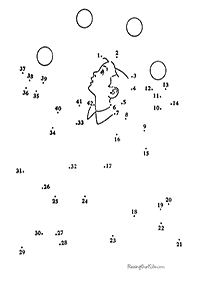 חיבור קו נקודה - דפי עבודה לילדים - דף מס. 91
