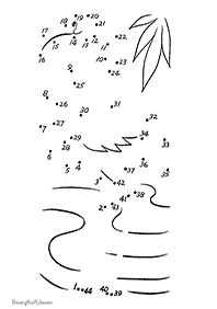 חיבור קו נקודה - דפי עבודה לילדים - דף מס. 92