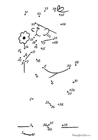 חיבור קו נקודה - דפי עבודה לילדים - דף מס. 93