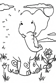 חיבור קו נקודה עד 10 (קל) - דפי עבודה לילדים - דף מס. 11