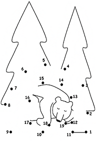 חיבור קו נקודה עד 10 (קל) - דפי עבודה לילדים - דף מס. 12