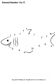 חיבור קו נקודה עד 10 (קל) - דפי עבודה לילדים - דף מס. 13