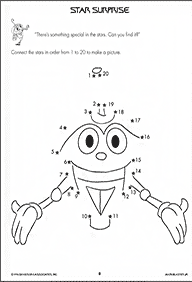 חיבור קו נקודה עד 10 (קל) - דפי עבודה לילדים - דף מס. 3