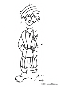 חיבור קו נקודה עד 10 (קל) - דפי עבודה לילדים - דף מס. 32