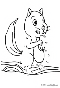 חיבור קו נקודה עד 10 (קל) - דפי עבודה לילדים - דף מס. 34