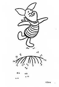 חיבור קו נקודה עד 10 (קל) - דפי עבודה לילדים - דף מס. 37