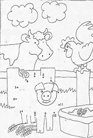 חיבור קו נקודה עד 10 (קל) - דפי עבודה לילדים - דף מס. 40