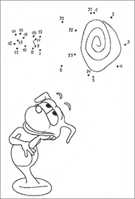 חיבור קו נקודה עד 10 (קל) - דפי עבודה לילדים - דף מס. 41