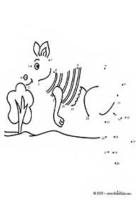 חיבור קו נקודה עד 10 (קל) - דפי עבודה לילדים - דף מס. 47