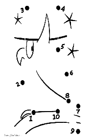 חיבור קו נקודה עד 10 (קל) - דפי עבודה לילדים - דף מס. 48