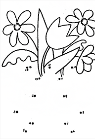 חיבור קו נקודה עד 10 (קל) - דפי עבודה לילדים - דף מס. 5