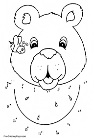 חיבור קו נקודה עד 10 (קל) - דפי עבודה לילדים - דף מס. 51