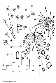 חיבור קו נקודה עד 10 (קל) - דפי עבודה לילדים - דף מס. 54