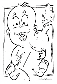 חיבור קו נקודה עד 10 (קל) - דפי עבודה לילדים - דף מס. 58