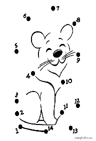 חיבור קו נקודה עד 10 (קל) - דפי עבודה לילדים - דף מס. 63