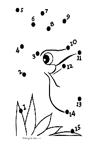 חיבור קו נקודה עד 10 (קל) - דפי עבודה לילדים - דף מס. 65