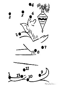 חיבור קו נקודה עד 10 (קל) - דפי עבודה לילדים - דף מס. 70