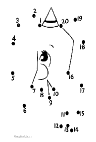 חיבור קו נקודה עד 10 (קל) - דפי עבודה לילדים - דף מס. 72