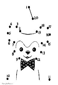 חיבור קו נקודה עד 10 (קל) - דפי עבודה לילדים - דף מס. 73