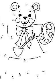 חיבור קו נקודה עד 10 (קל) - דפי עבודה לילדים - דף מס. 9