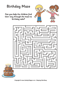 מבוכים להדפסה לילדים - דף מס. 113