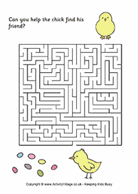 מבוכים להדפסה לילדים - דף מס. 141